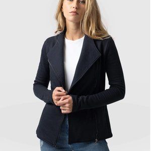 Saint & Sophia COTTON BIKER JACKET - NAVY